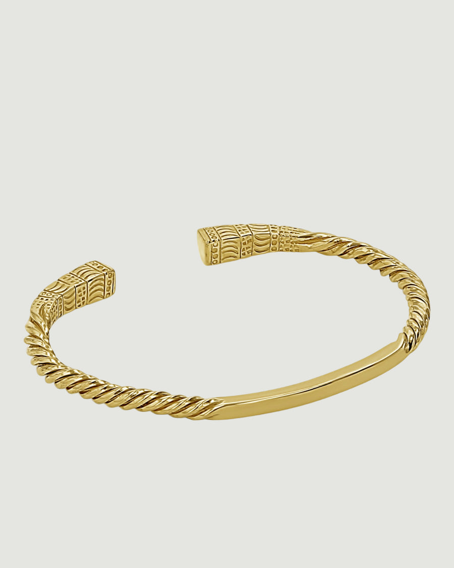 LANTO - torsadé - bracelet gold en vermeil 24kt