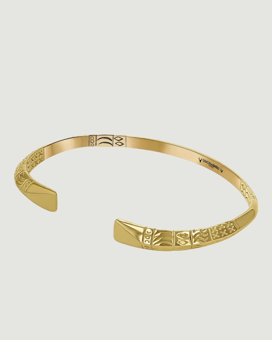 TOKY - biseauté - bracelet gold en vermeil 24kt