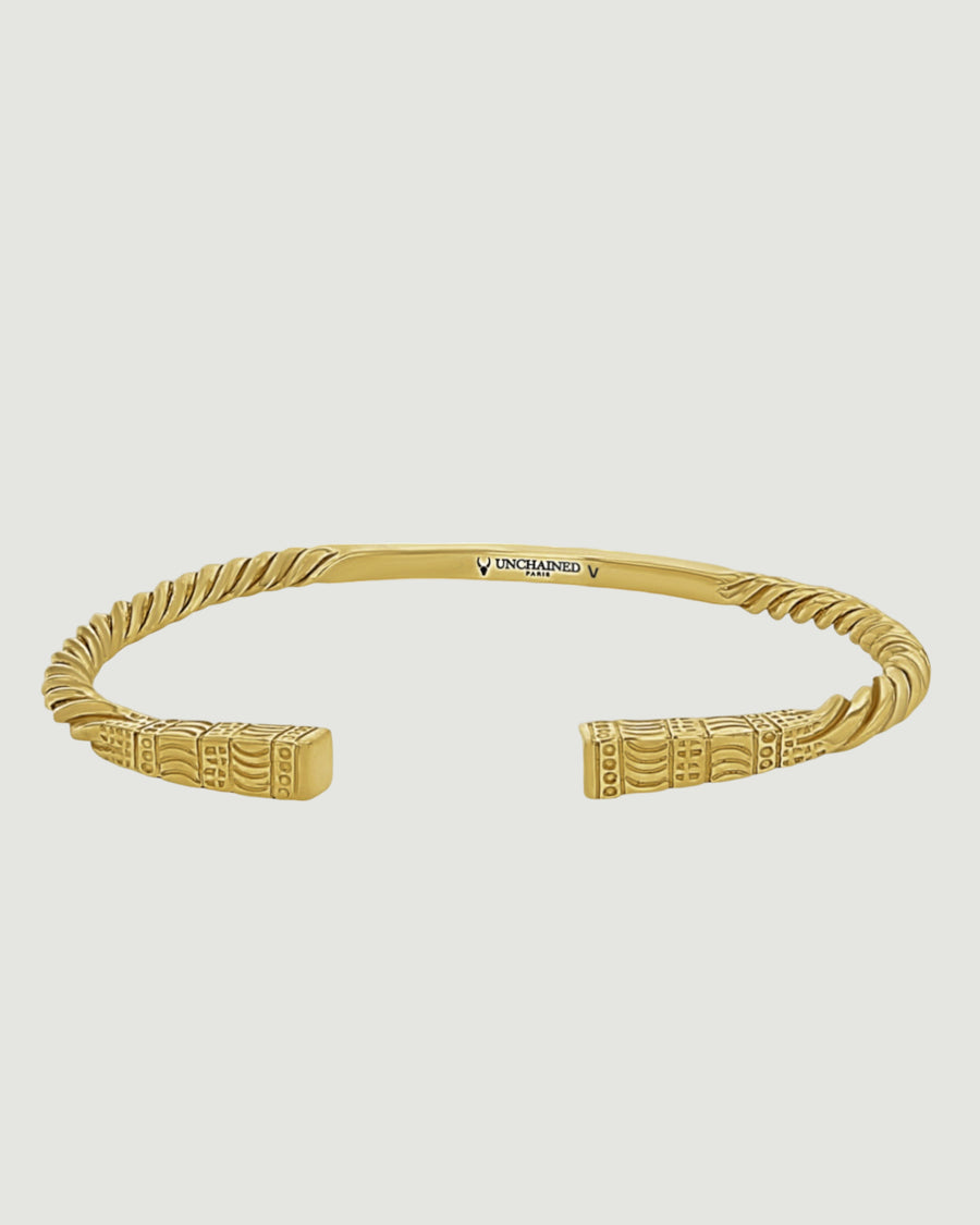 LANTO - torsadé - bracelet gold en vermeil 24kt